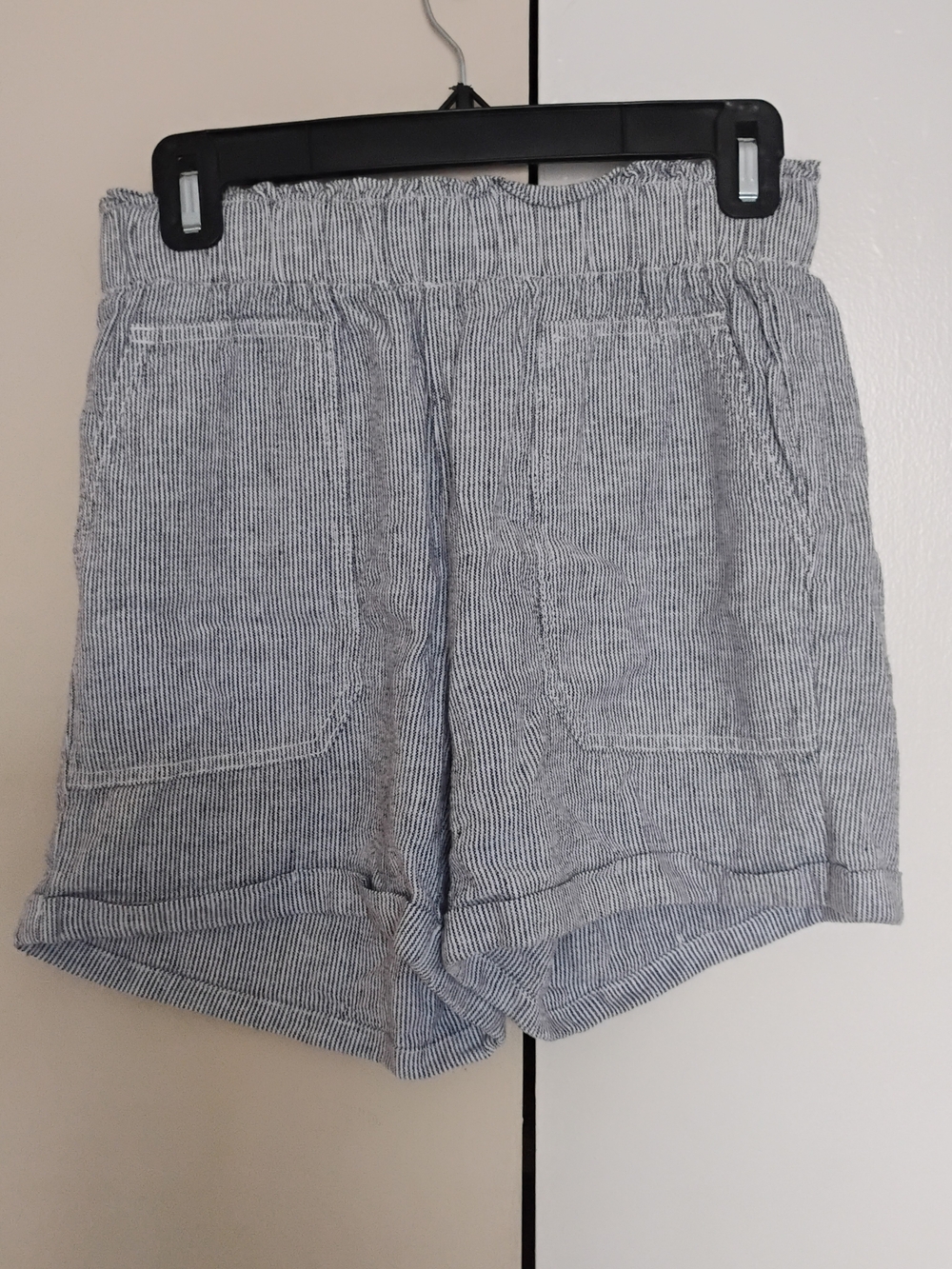 Briggs New York Blue & White Pinstripe High-Waist Women’s Shorts